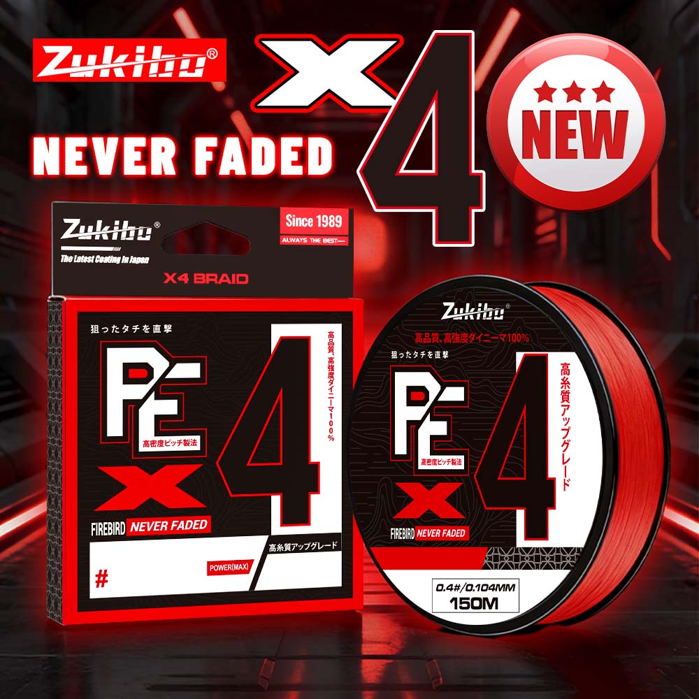 Freshwater Line - ZUKIBO Firebird Never Faded 4-strengs gevlochten